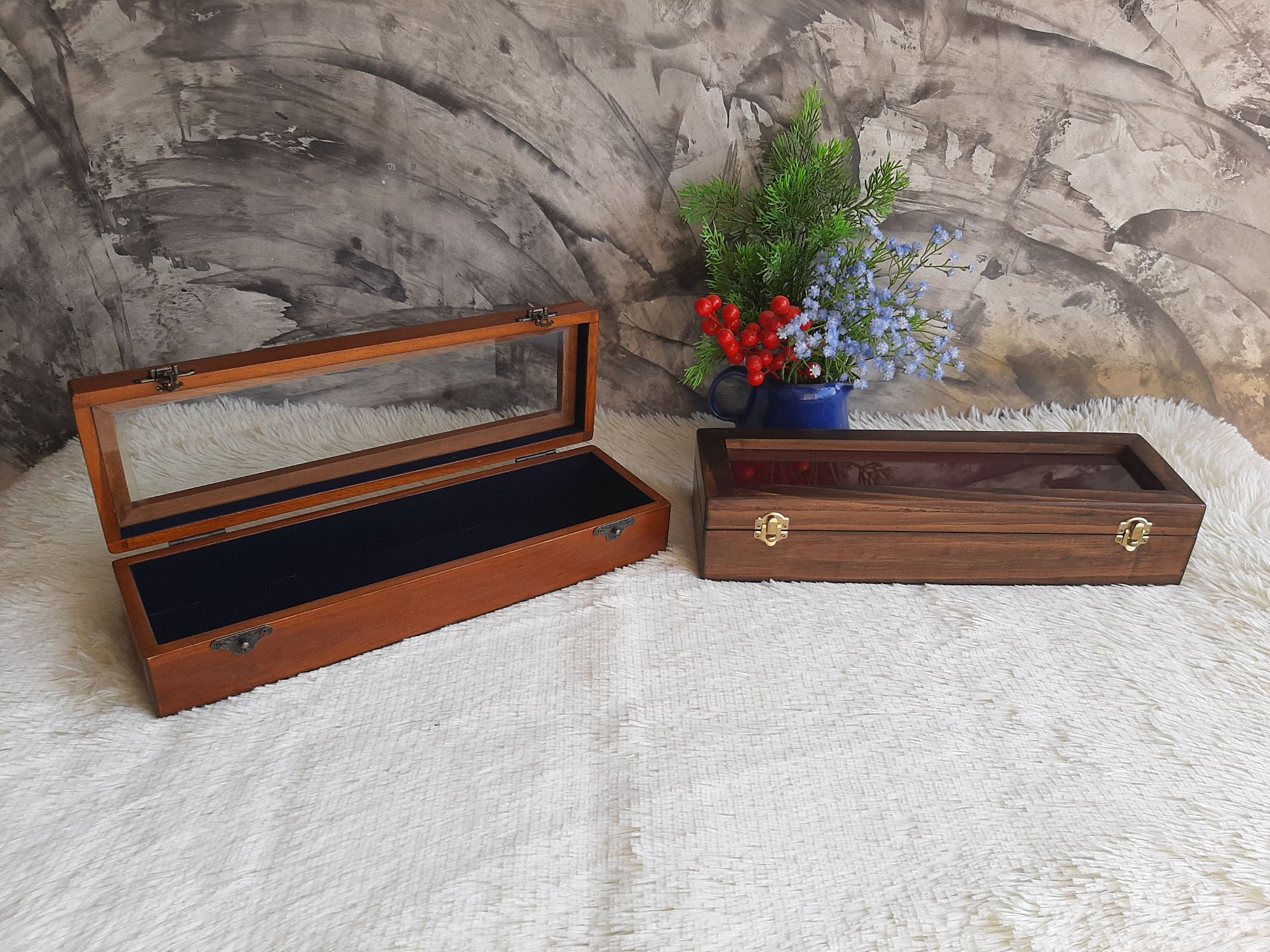 กล่องไม้ฝากระจก