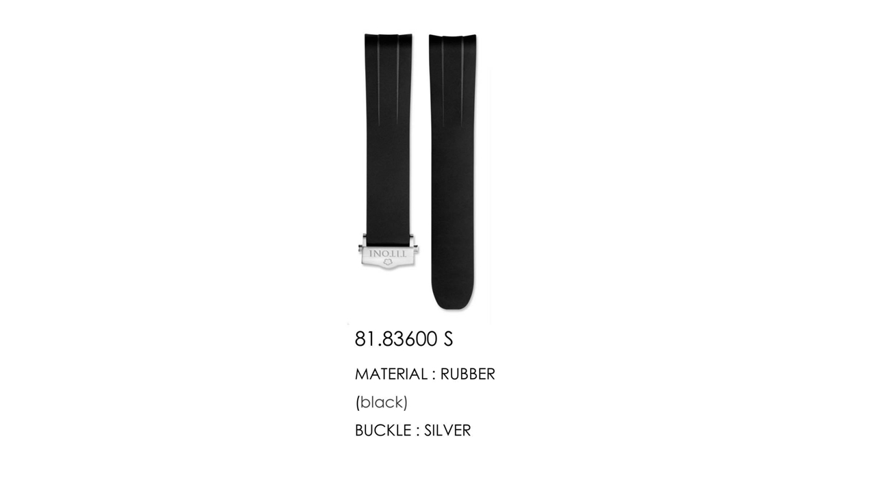 สาย TITONI SEASCOPER 300 Rubber ดำ ของแท้ (20mm)