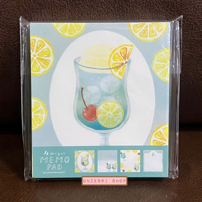สมุดฉีก Furukawashiko 4 Designs Memo Pad จากญี่ปุ่น ลาย Ramune Soda ขนาด 9 x 8 ซม. มี 100 แผ่น