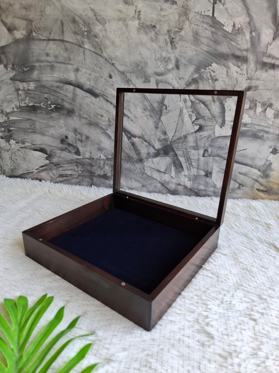 กล่องไม้สน สีวอลนัท