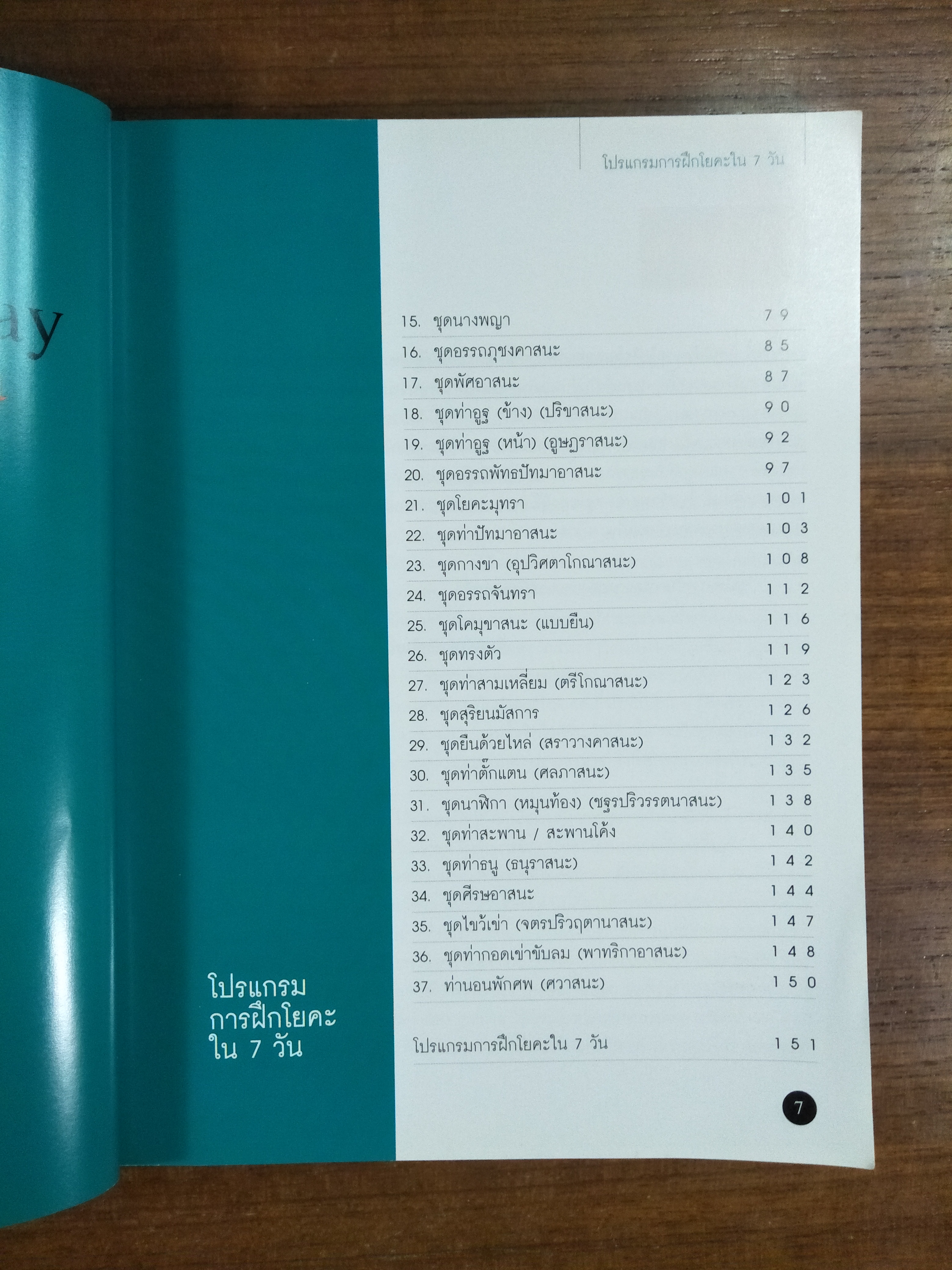 โปรแกรมการฝึกโยคะใน7วัน 7-Day Yoga / สุธีร์ พันทอง,วงจันทร์ อินทรำพรรณ,ภัทราทิพย์ พงษ์พานิช