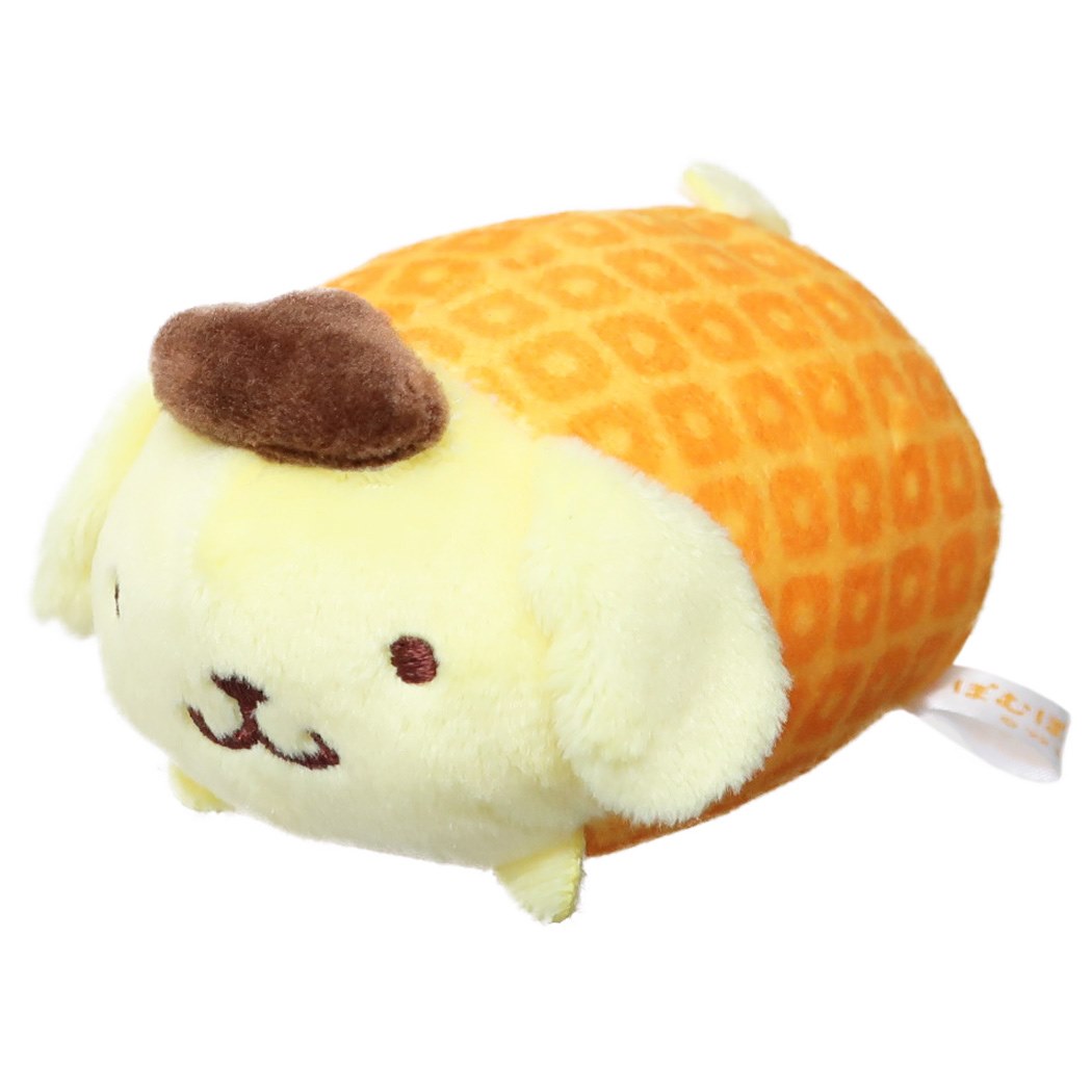 ตุ๊กตา Sanrio Characters Japanese Pattern แบบ Pompompurin ตรงตัวทำเป็นลายแบบญี่ปุ่น น่ารักมาก ขนาด 6 x 5.5 x 8 ซม.