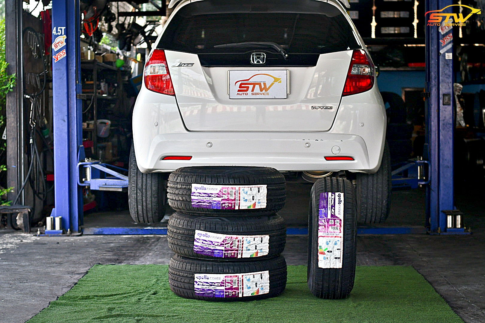 ยาง APOLLO ALNAC 4G 195/60R15 88H ติดตั้งใส่ HONDA JAZZ GE