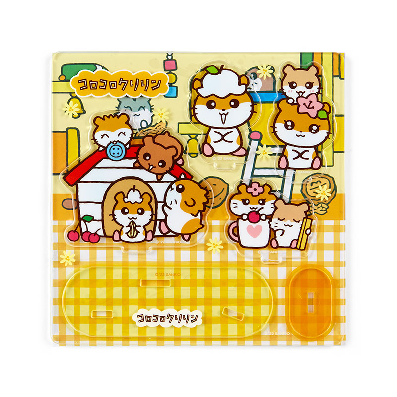 สแตนดี้อะคริลิคตั้งโชว์ Memories of Sanrio Heisei แบบ Corocorokuririn ขนาด 13.5 x 0.4 x 13.5 ซม.