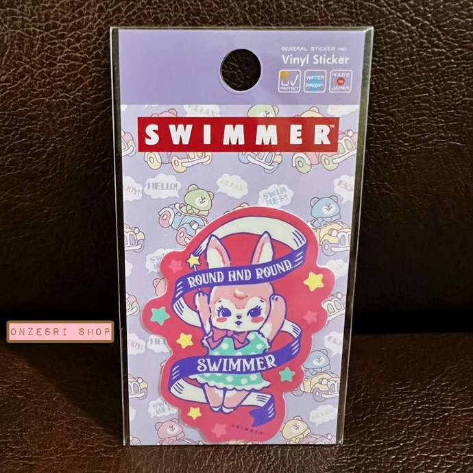 Swimmer Vinyl Mini Sticker จากญี่ปุ่น เป็นสติกเกอร์กันน้ำสีสดใส แบบเล็ก ใช้ตกแต่งสิ่งต่าง ๆ ได้ ทนทาน มีหลายแบบให้เลือก