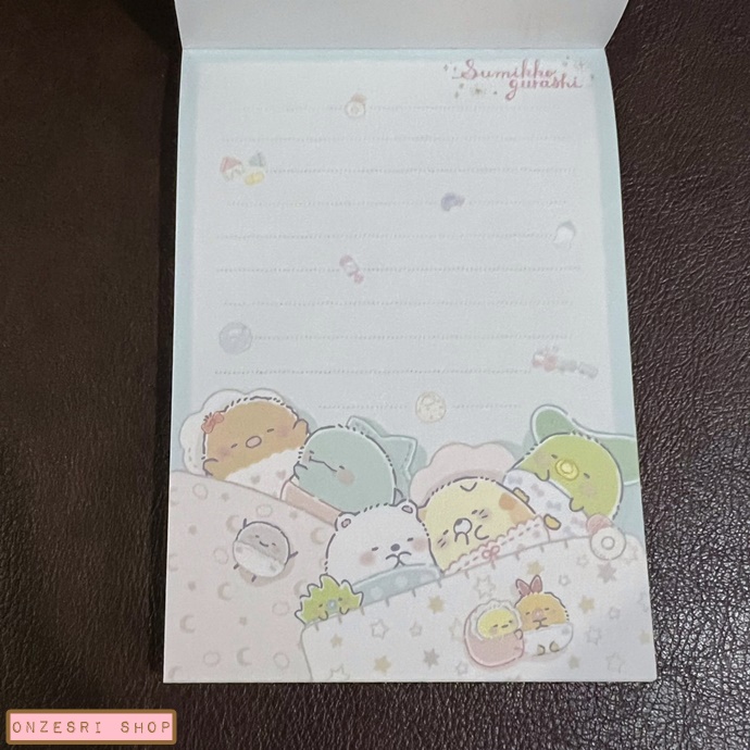 สมุดฉีก Sumikko Gurashi - Sumikko Baby แบบสีม่วง ขนาด 14.8 x 10.5 ซม. มี 4 ลาย รวม 100 แผ่น