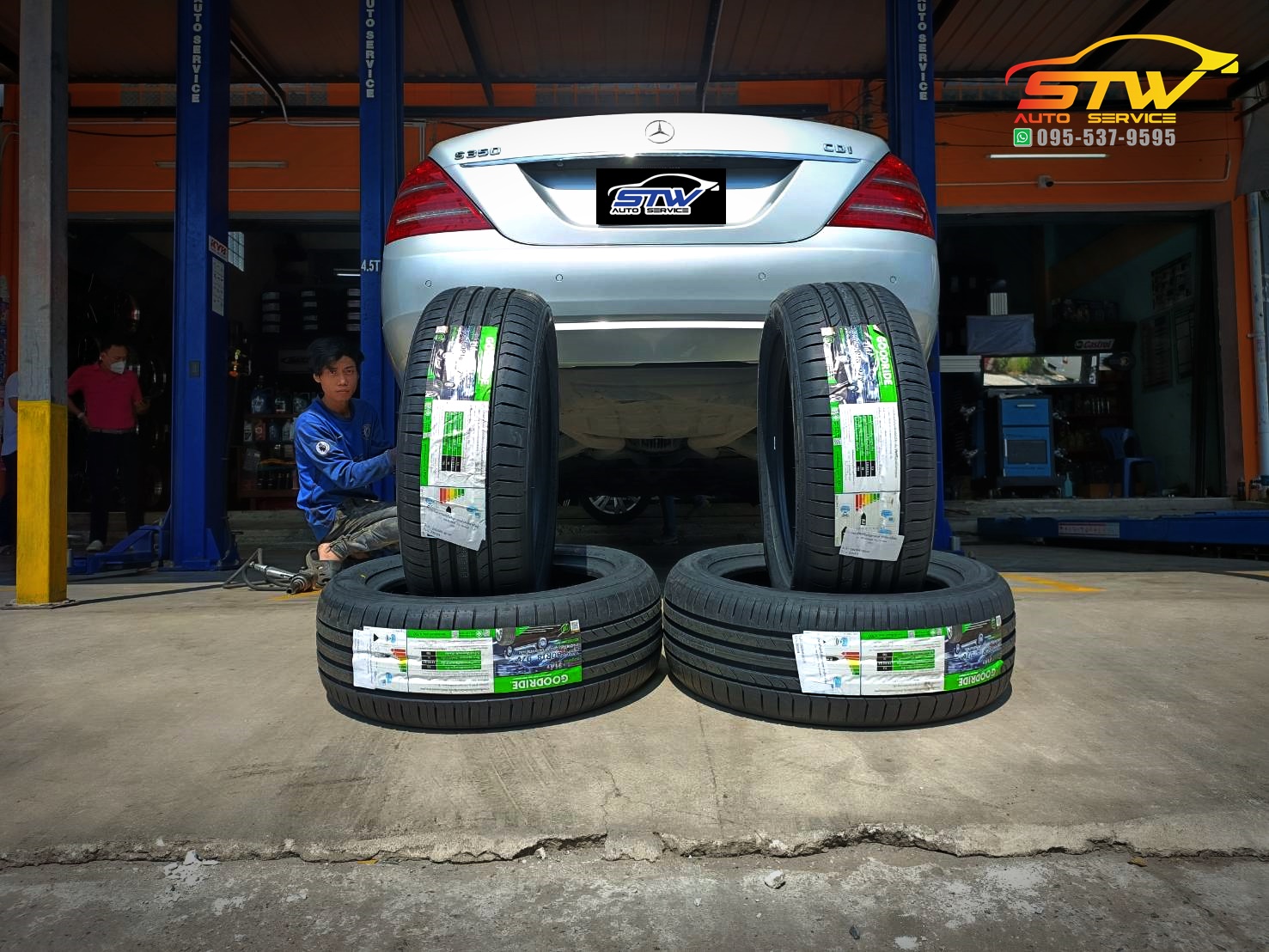 ยาง GOODRIDE Z-107 235/50R18 97V ติดตั้งใส่ Mercedes Benz S350