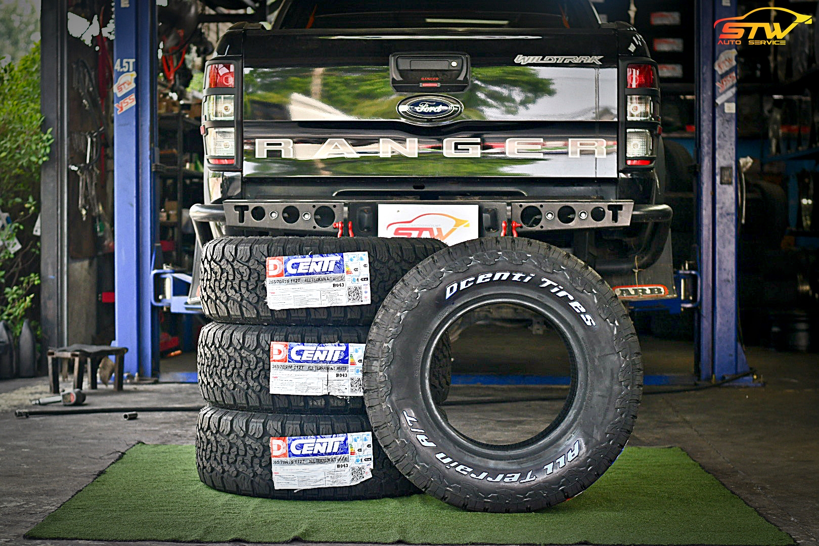 ยาง DCENTI HAMMER AT 265/70R16 112T ติดตั้งใส่ FORD RANGER