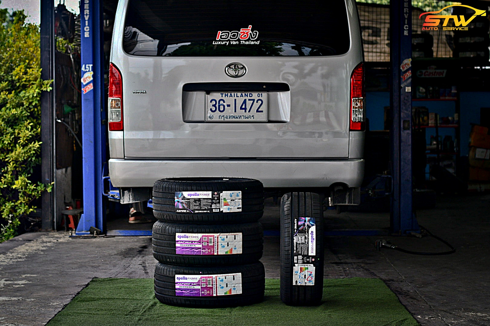 ยาง APOLLO Aspire 4G 225/45R18 95Y ติดตั้งใส่ TOYOTA COMMUTER