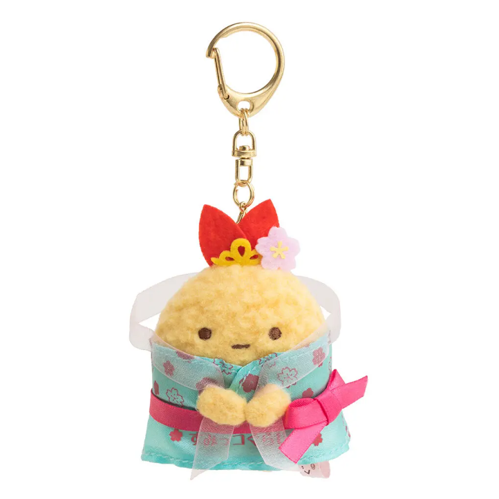 พวงกุญแจตุ๊กตา Sumikko Gurashi Dazaifu Store (Limited) แบบหางกุ้งเทมปุระ ใส่ชุดนางฟ้า ขนาด 6.5 x 8 ซม.