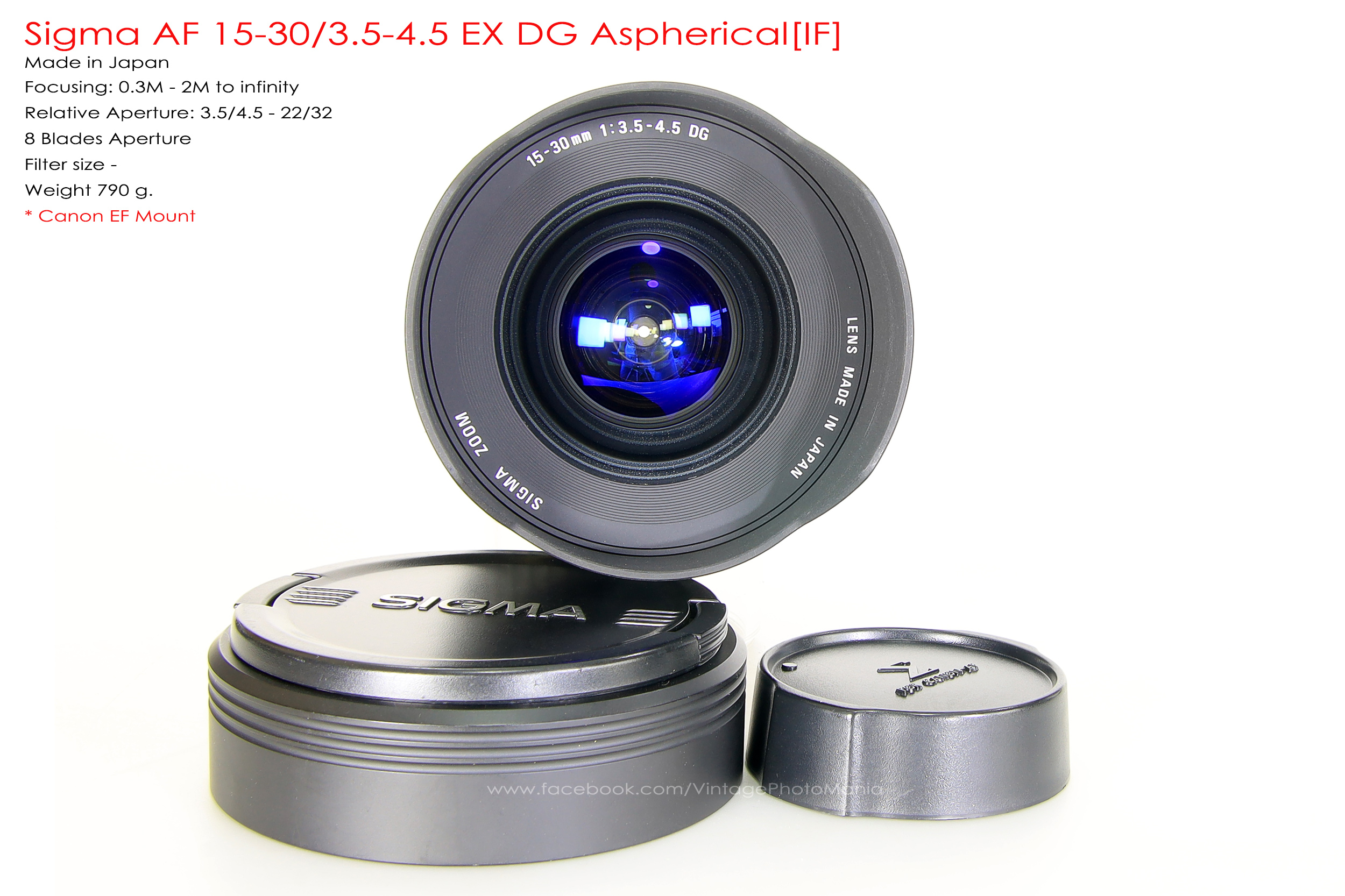 Sigma AF 15-30/3.5-4.5 EX DG Aspherical[IF] *EF Mount [Used]