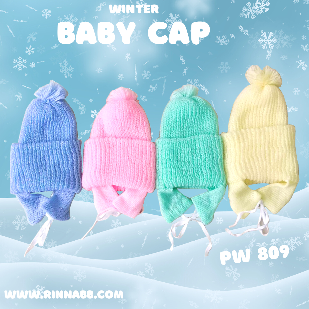 PW 809 หมวกไหมพรมปิดหู Knitted Cap with covered