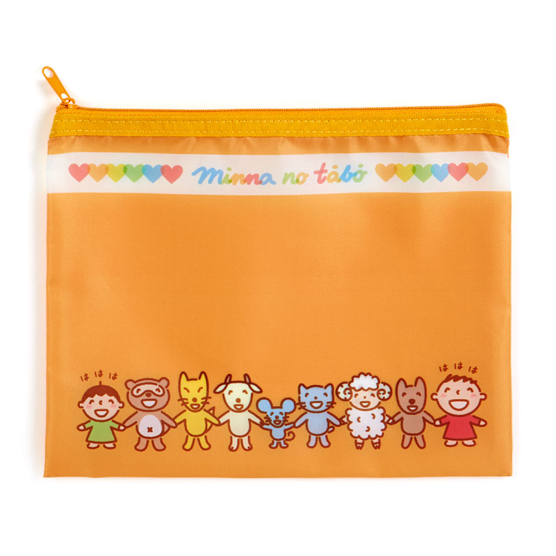 เซ็ตกระเป๋า Minna no Tabo Flat Pouch 3 ใบ ขนาด 31 x 23 / 23 x 18 / 16 x 12.5 ซม.