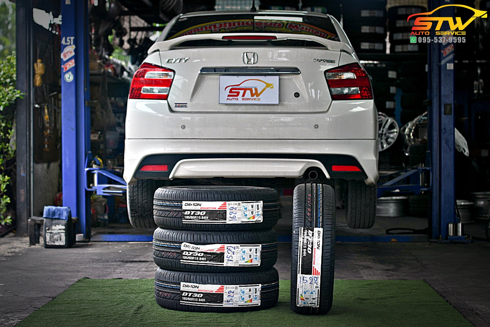 เปลี่ยนยาง HONDA CITY DAYTON DT30 185/60R15 84H