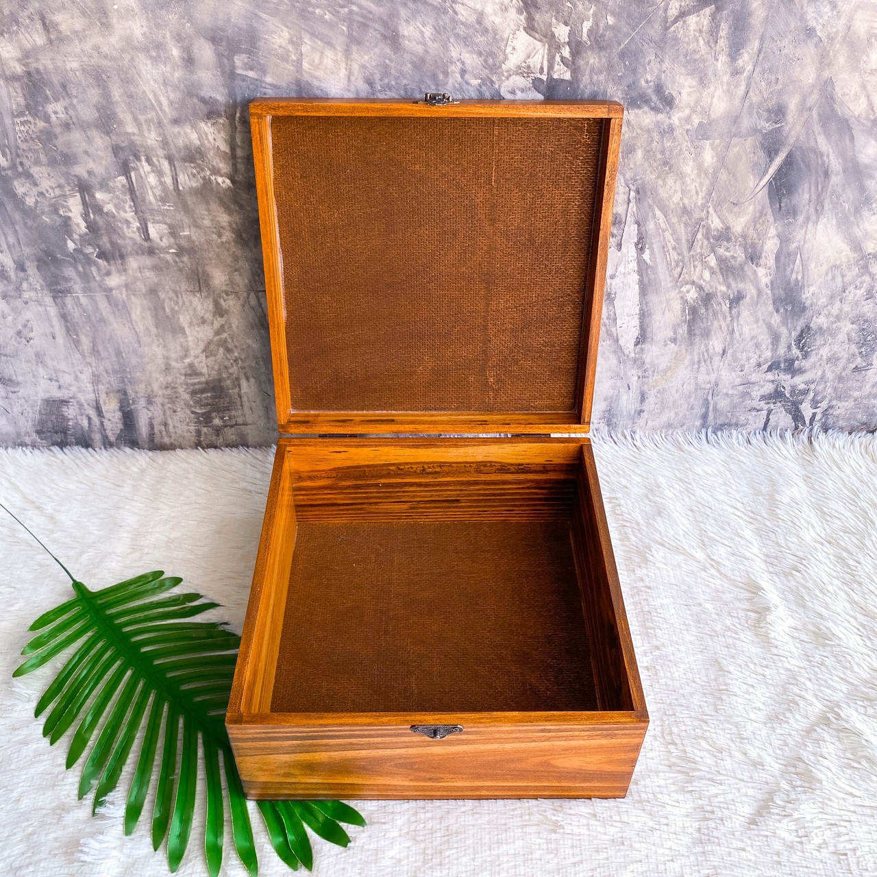 กล่องไม้ฝาล็อค ไซส์ L (Wooden lock box, L size)