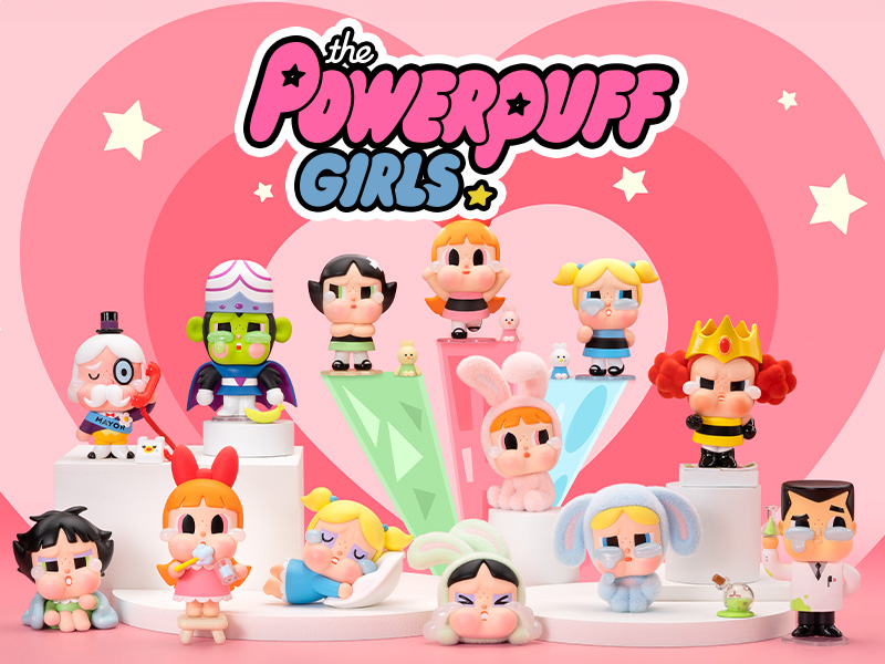 กล่องจุ่ม CRYBABY × Powerpuff Girls Series Figures ของแท้จากช็อป POP MART Shanghai