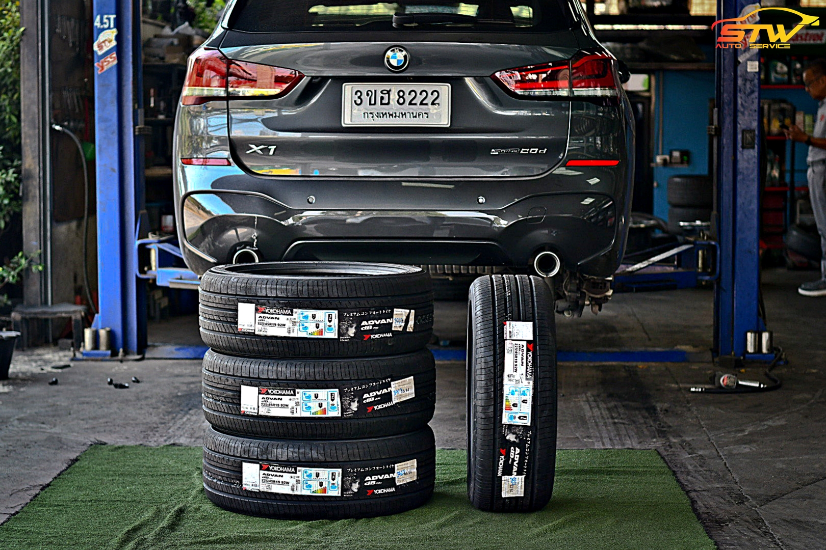 ยาง YOKOHAMA ADVAN dB V552 225/45R19 92W ติดตั้งใส่ BMW X1