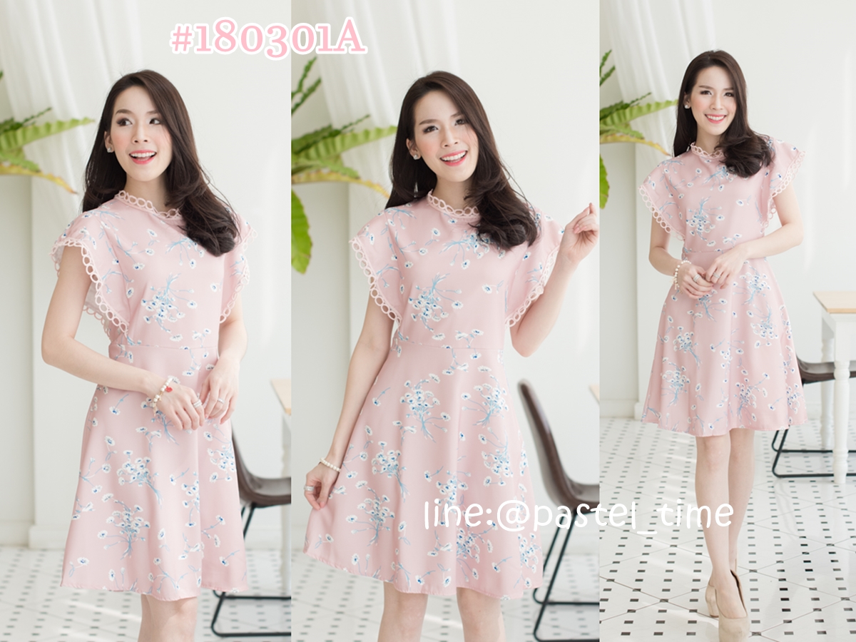 Pretty Blossom Dress – สีชมพู