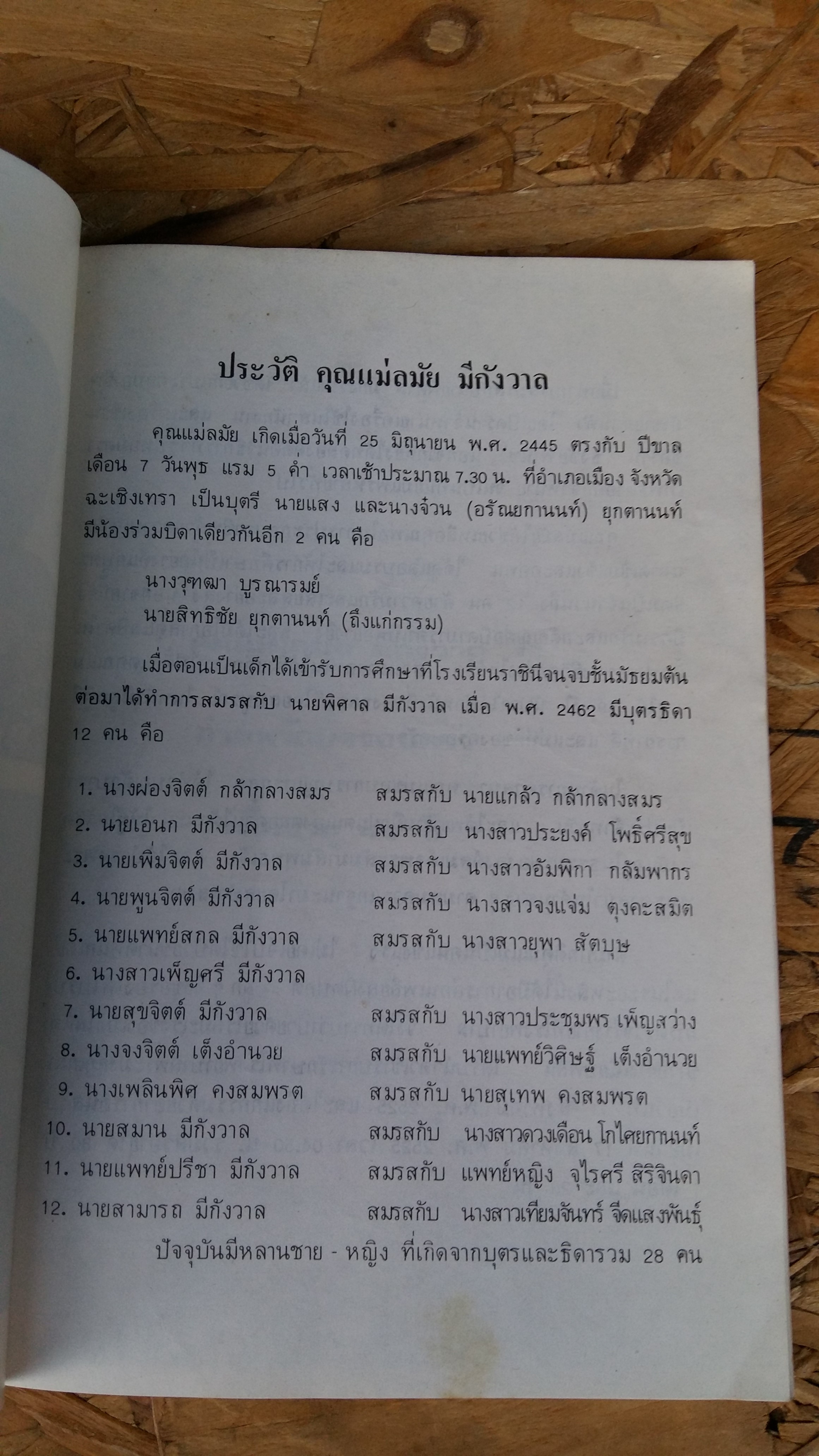อนุสรณ์ คุณแม่ลมัย มีกังวาล