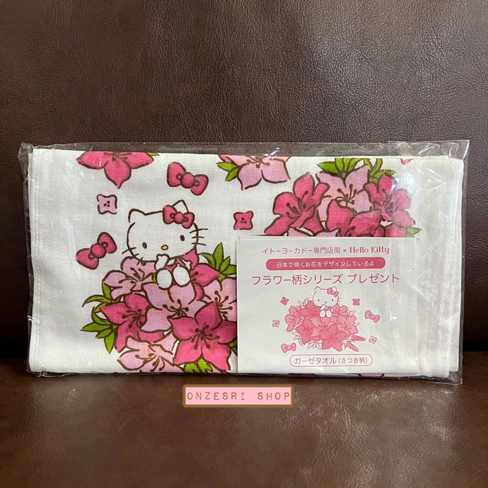 ผ้าอเนกประสงค์ Ito Yokado x Hello Kitty 2020 (Limited) Gauze Towel ออกแนวผ้าขัดตัวแบบญี่ปุ่น เหมือนที่ใช้ในออนเซ็น ไว้เช็ดมือเช็ดหน้าได้ ขนาด 28 x 62 ซม.