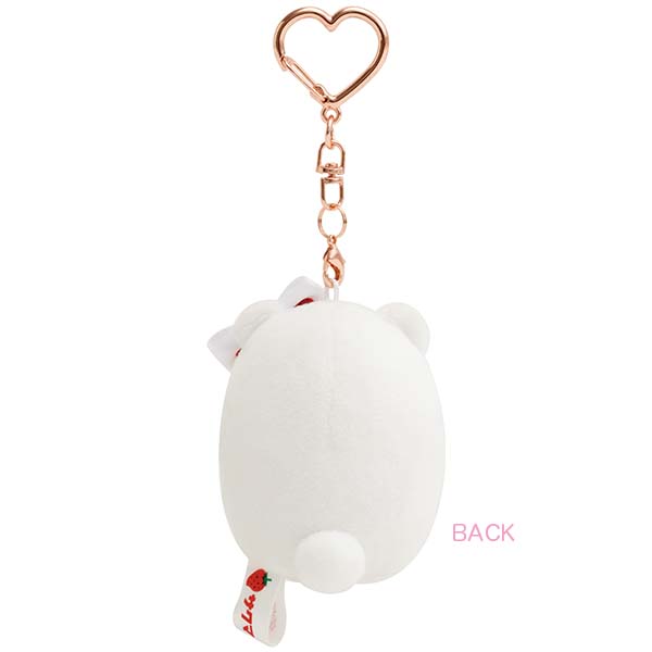 พวงกุญแจตุ๊กตา Sumikko Gurashi x Sakuma Strawberry Milk Candy ตรงห่วงเป็นรูปหัวใจ มี 3 แบบให้เลือก