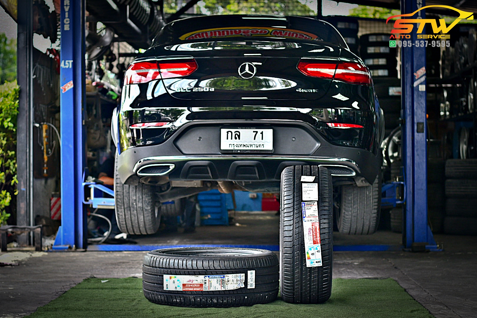 เปลี่ยนยาง Mercedes Benz GLC250d MICHELIN LATITUDE SPORT 3 255/45R20 105Y