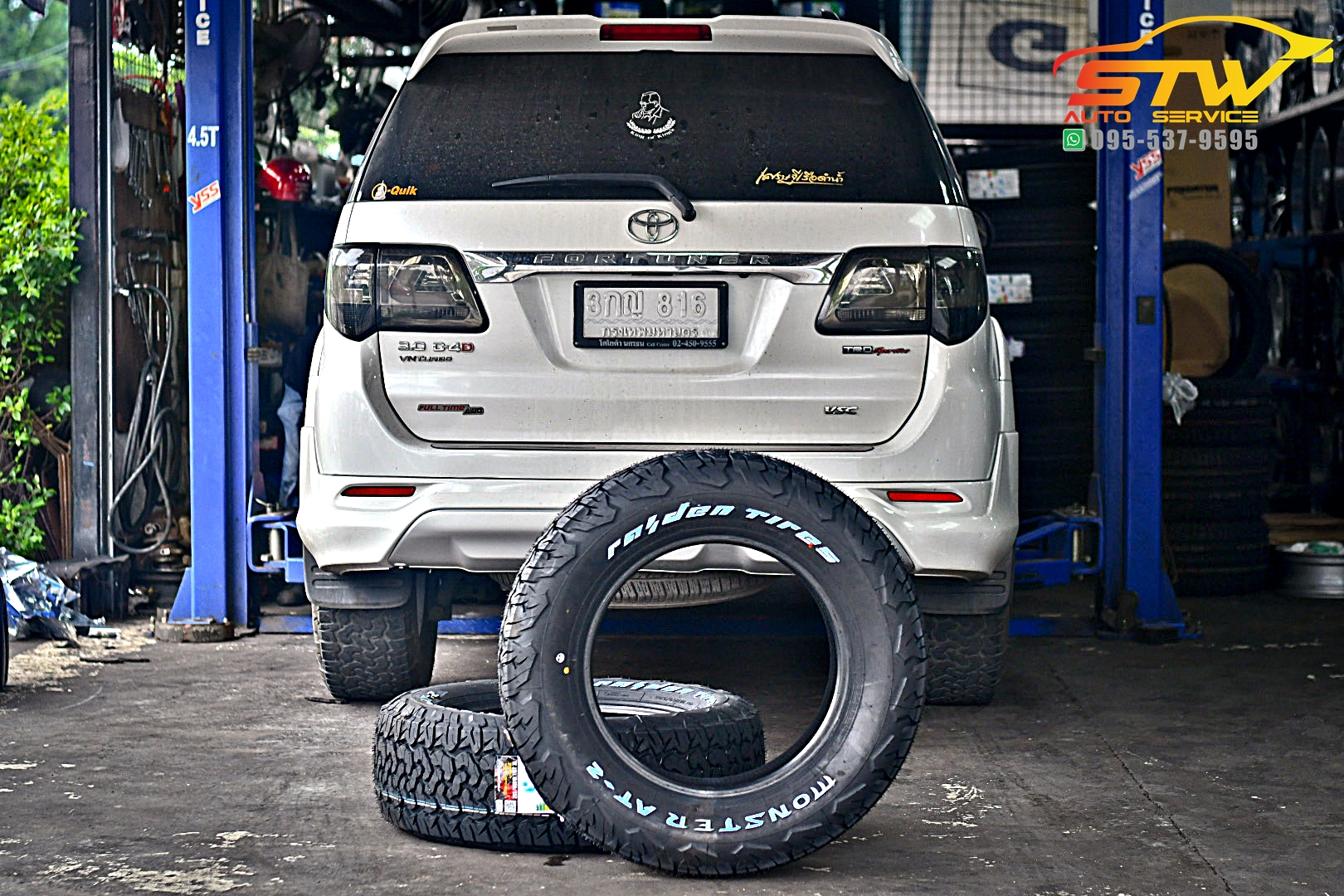 เปลี่ยนยาง TOYOTA FORTUNER RAIDEN MONSTER AT2 265/65R18 116T