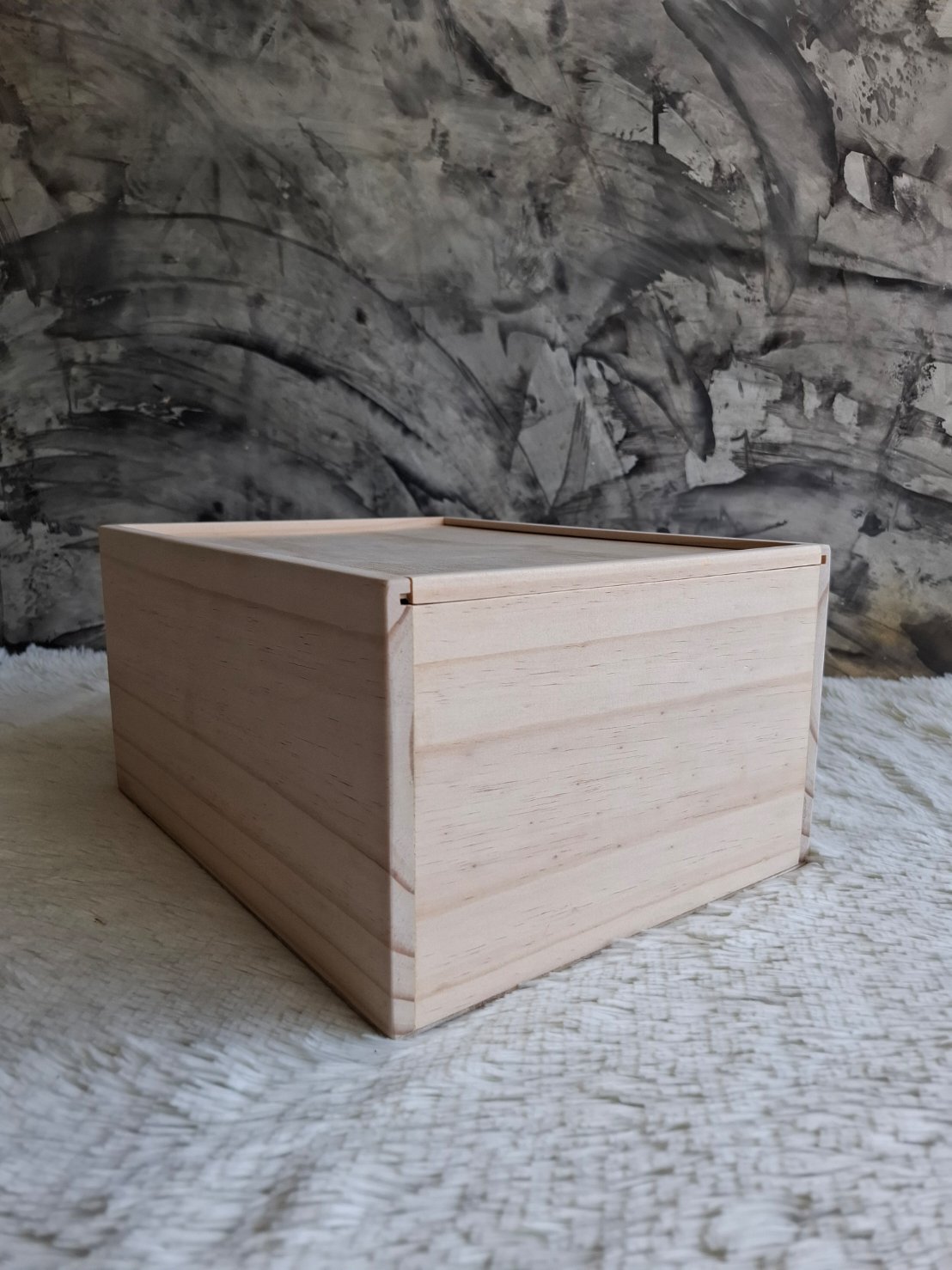 กล่องไม้สนฝาสไลด์