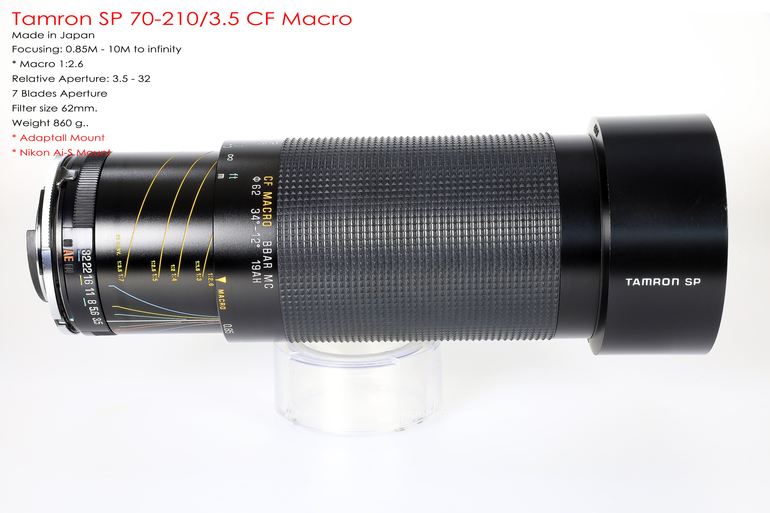 Tamron SP 70-210/3.5 CF Macro *Nikon Ai-S Mount เลนส์ไวแสงคมๆโบเก้สวย