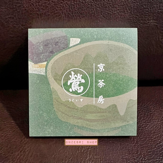 สมุดฉีก KANMI จากญี่ปุ่น ลาย Matcha ขนาด 7.5 x 7.5 ซม. มี 100 แผ่น