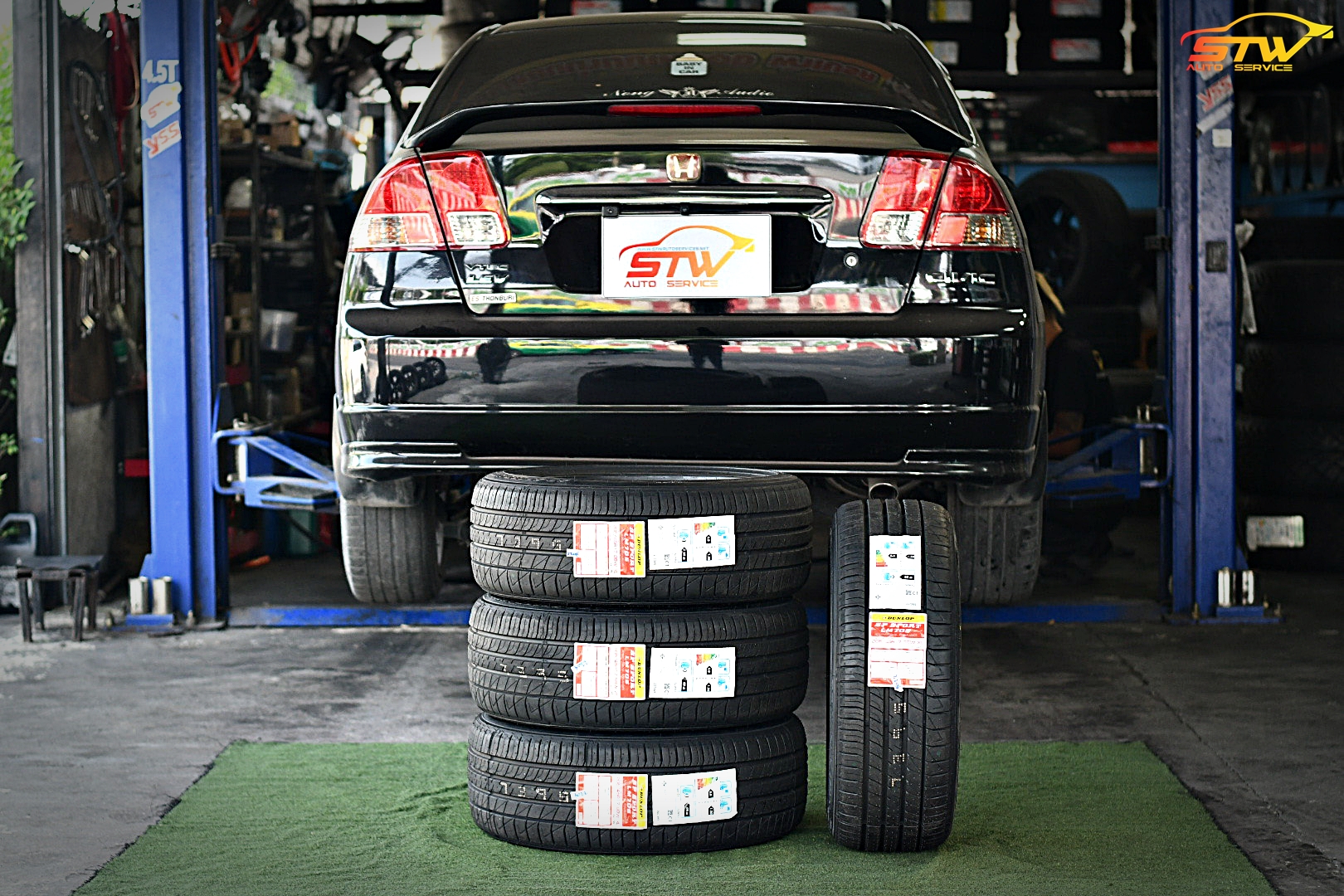 ยาง DUNLOP SP SPORT LM705 205/45R17 88W ติดตั้งใส่ HONDA CIVIC Dimension