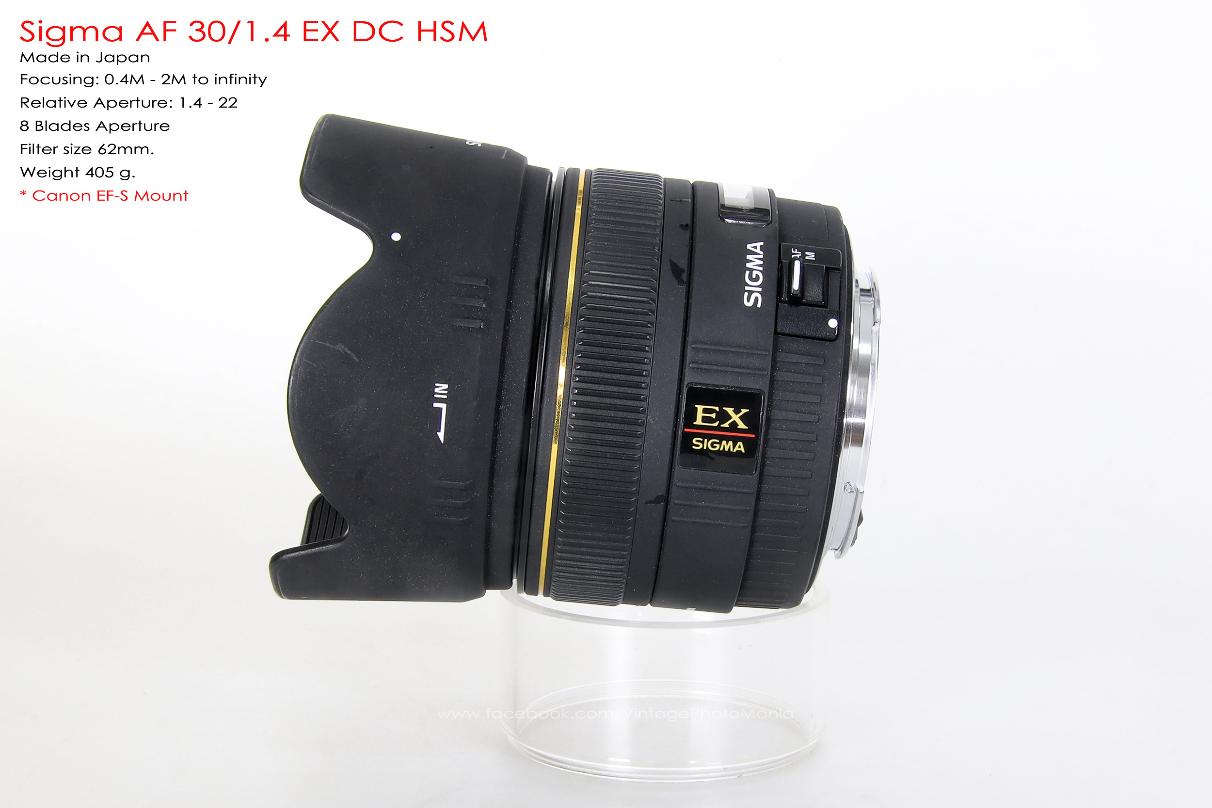 Sigma AF 30/4.4 EX DC HSM *Canon EF-S Mount เลนส์ฟิกซ์ไวแสงละลายหลังสวย