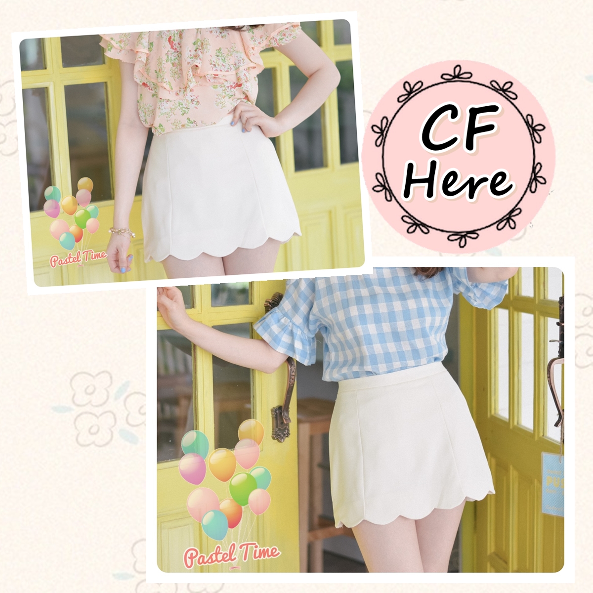 #01-05 Curvy Culottes Skirt : Size L