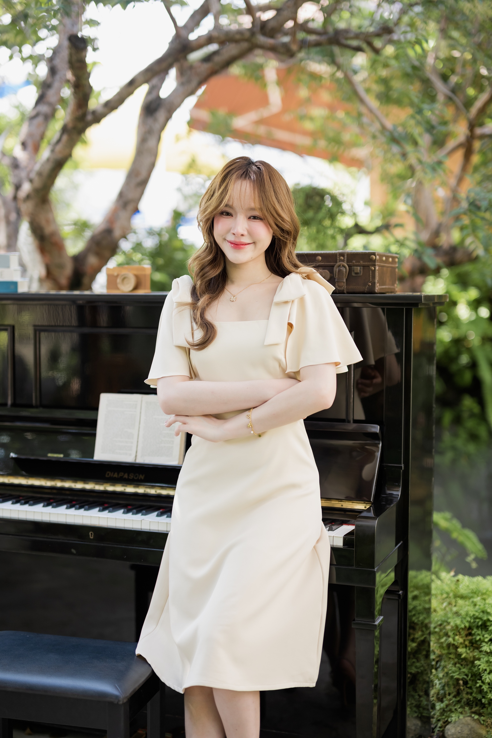 Bellette Bow Shoulder Dress