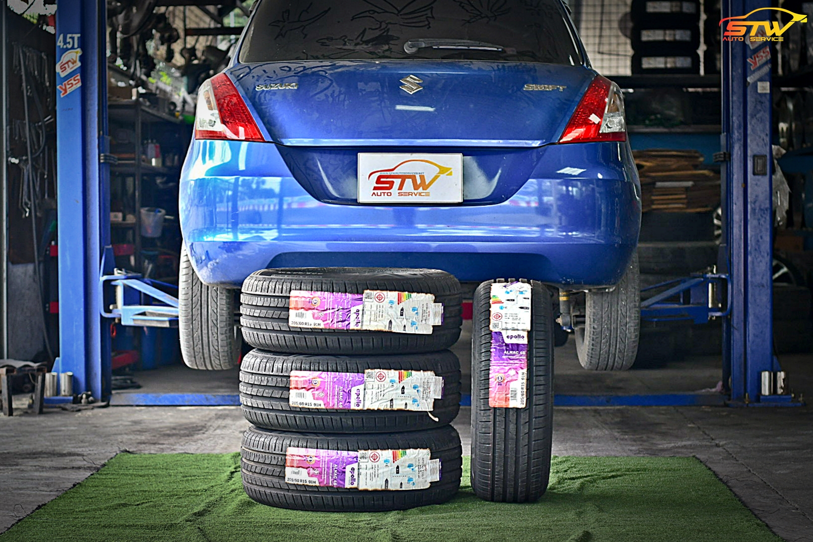 ยาง APOLLO Alnac 4G 205/60R15 91H ติดตั้งใส่ SUZUKI SWIFT