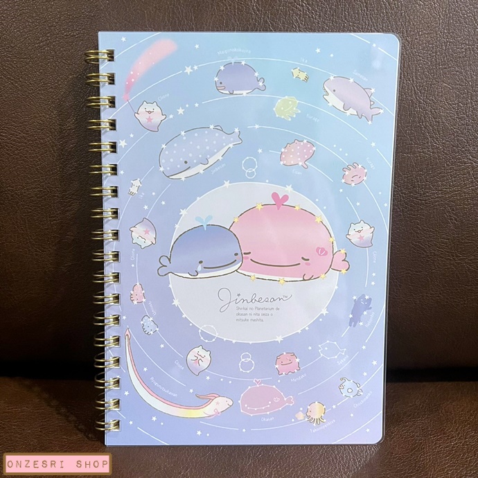 สมุดริมลวด Jinbesan Memories of the Deep Sea Planetarium ลายสีฟ้า ขนาด 18 x 12.5 ซม. (B6) มี 120 หน้า