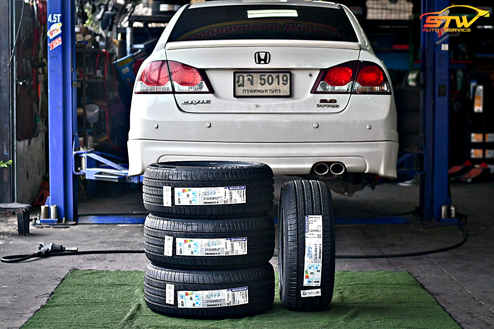 ยาง MICHELIN PRIMACY 4 215/45R17 91W ติดตั้งใส่ HONDA CIVIC FD