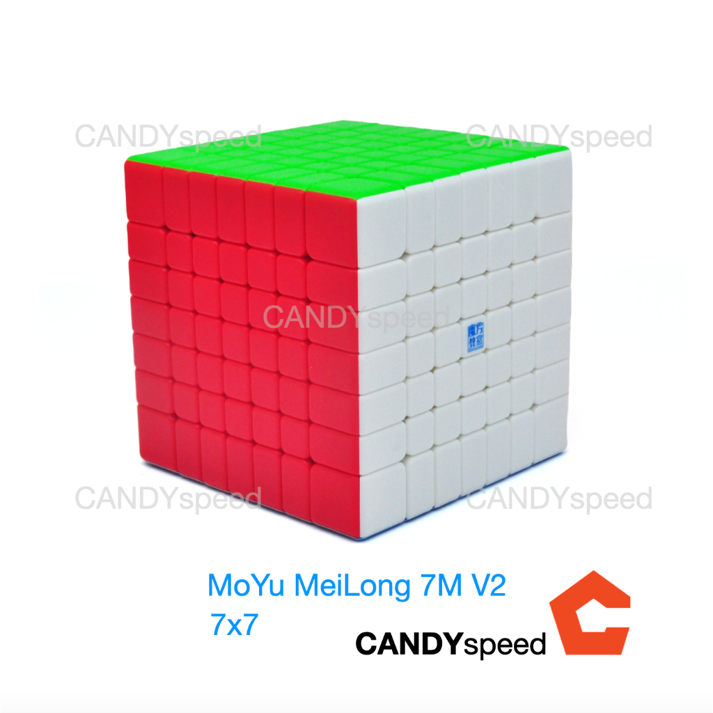 rubik Cube รูบิค MoYu MeiLong 7M V2 7x7 Stickerless มีแม่เหล็ก | By CANDYspeed
