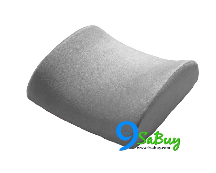 เบาะรองหลังเพื่อสุขภาพ memory foam สีเทา บรรเทาอาการ ปวดหลัง ส่งฟรี