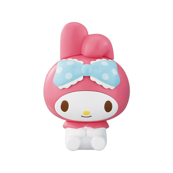 Capchara Sanrio Characters 7 เป็นโมเดลแบบตั้งได้ ตัวใหญ่ประมาณ 8.5 ซม. มี 3 แบบให้เลือก