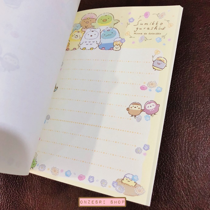 สมุดเล่มเล็ก ลาย Sumikko Gurashi Minna de Kotorikko แบบ Home ขนาด 14.8 x 10.5 x 1.3 ซม. มี 4 ลาย รวม 120 แผ่น