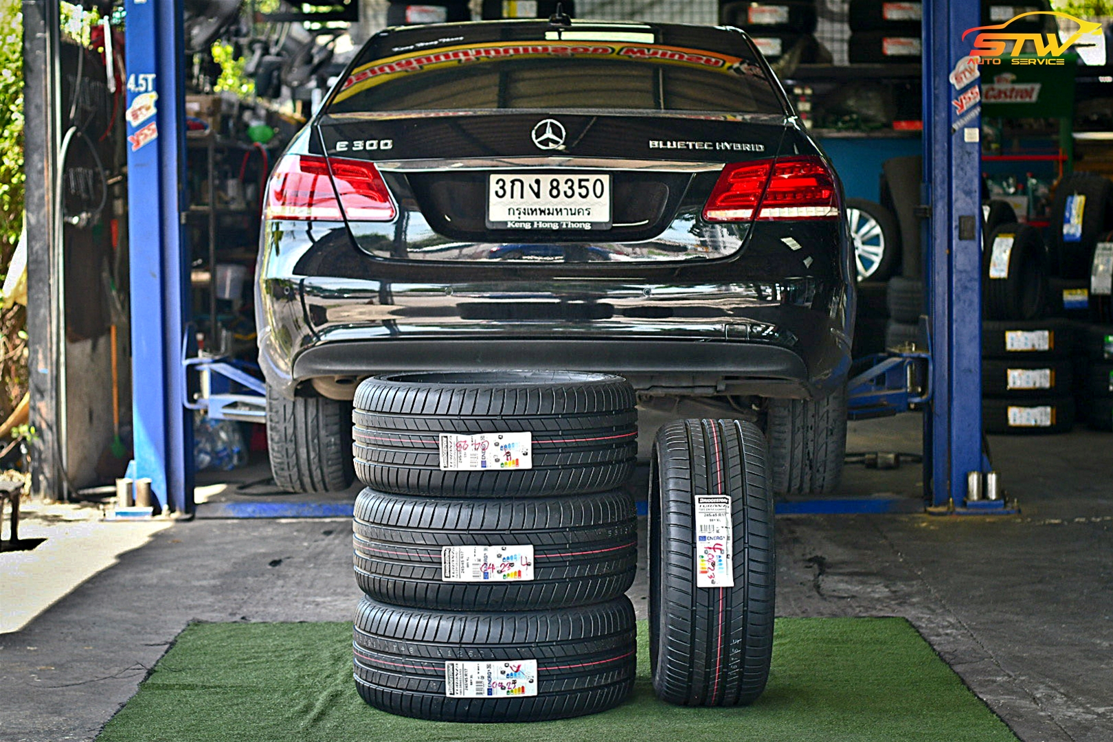 ยาง BRIDGESTONE TURANZA T005 DRIVEGUARD Runflat 245/45R17 99V ติดตั้งใส่ Mercedes Benz E300