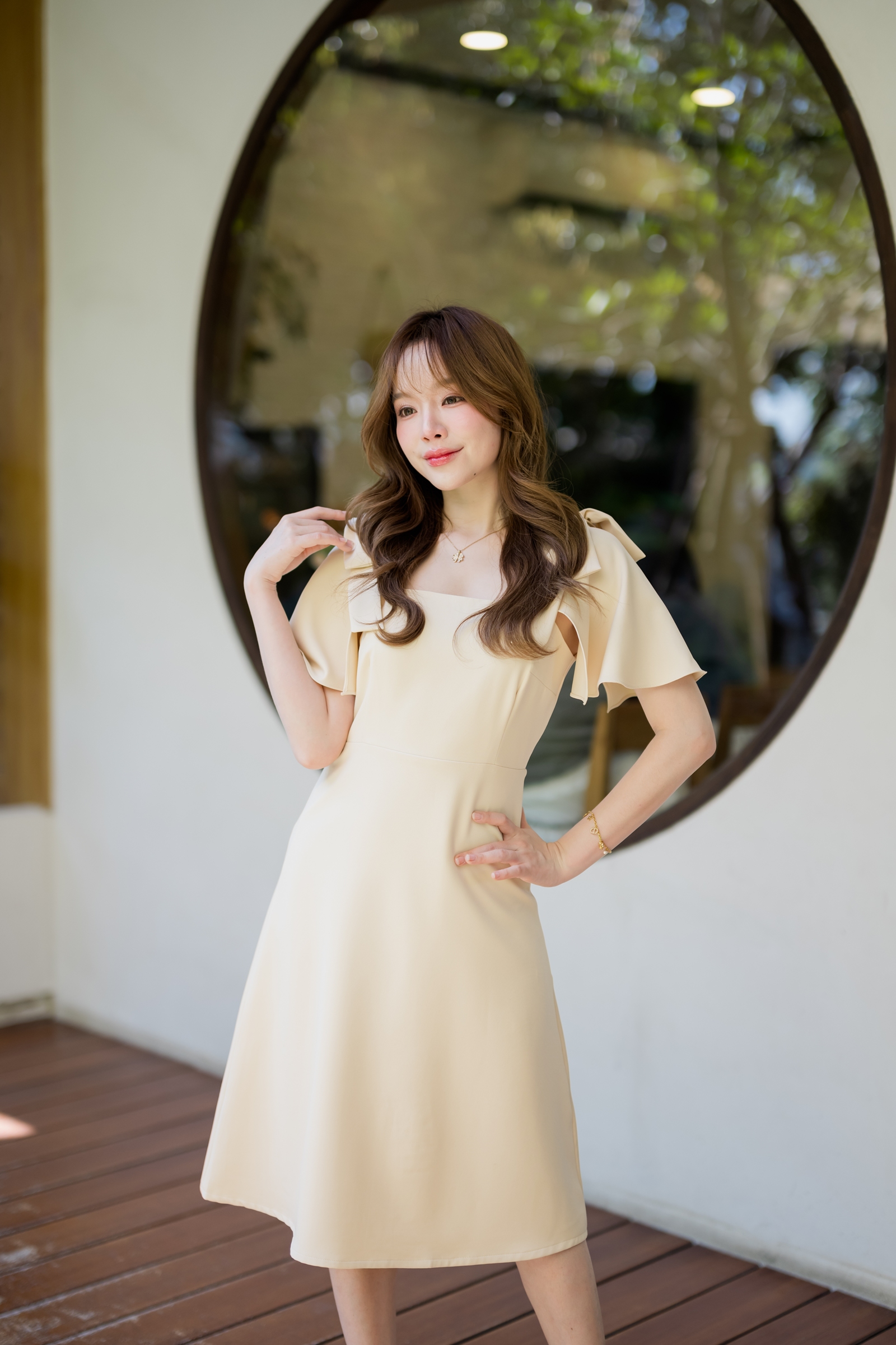 Bellette Bow Shoulder Dress