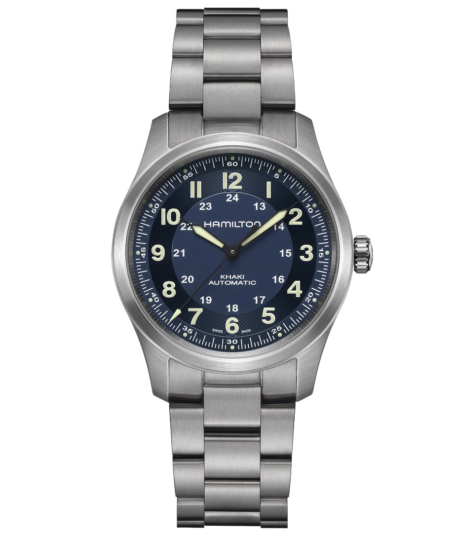 (ประกันศูนย์ไทย) Hamilton Khaki Field Titanium Automatic 38mm Blue H70205140