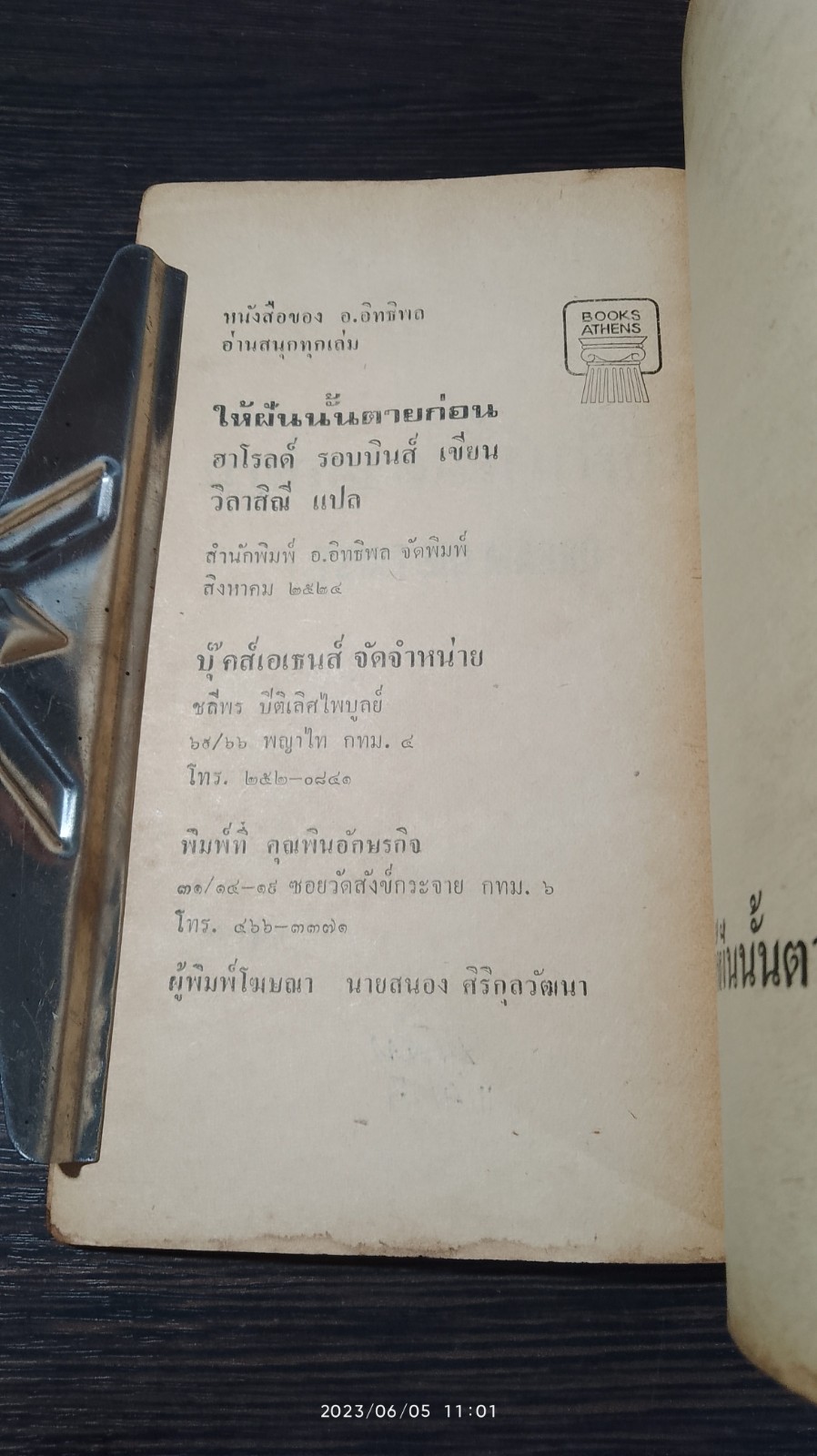 ให้ฝันนั้นตายก่อน / ฮาโรลด์ รอบบินส์