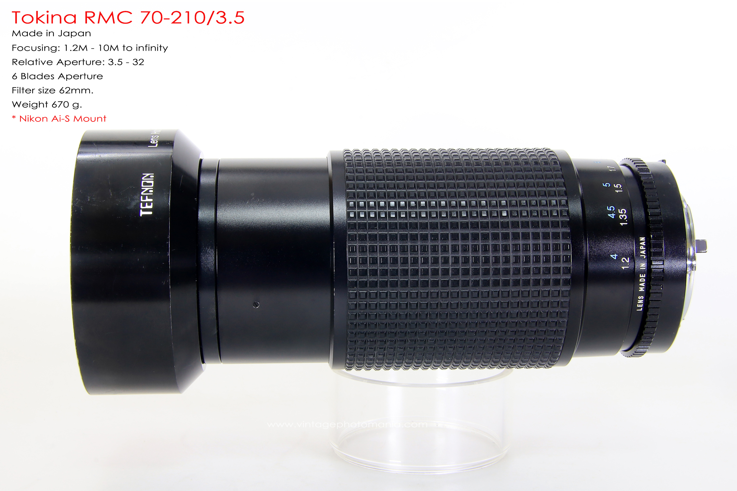Tokina RMC 70-210/3.5 *Nikon Ai-S Mount เลนส์ไวแสงคมๆโบเก้สวย