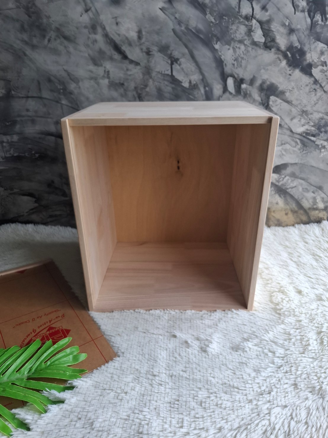 กล่องไม้ยางพาราประสานฝาสไลด์