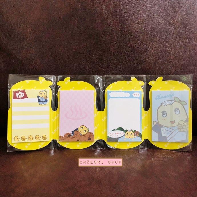 กระดาษโน้ต Memo แบบเล่ม ลาย Funassyi Onsen (Limited) ขนาด 10.3 x 7 ซม. มี 4 ลาย รวม 80 แผ่น