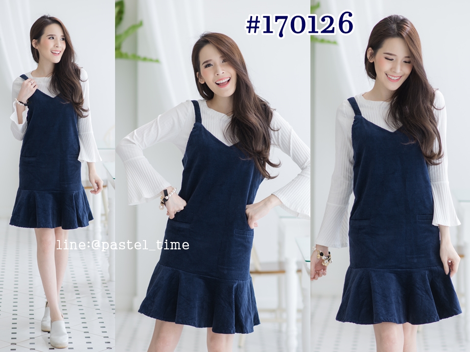 Bon Bon Top & Navy Dress Set เซทเสื้อ & เดรส