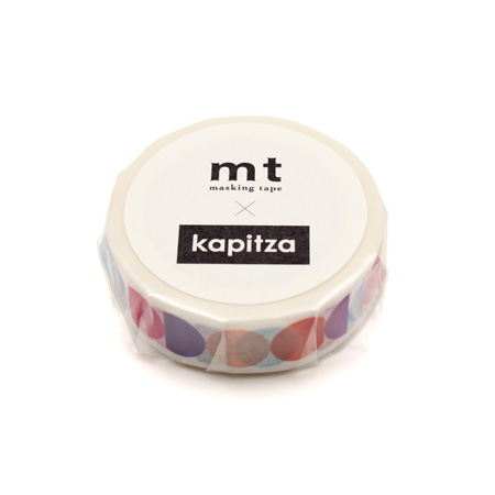 mt x kapitza Masking Tape เทปตกแต่งจากญี่ปุ่น ลายวงกลมสี ๆ ขนาด 1.5 ซม. x 10 ม.